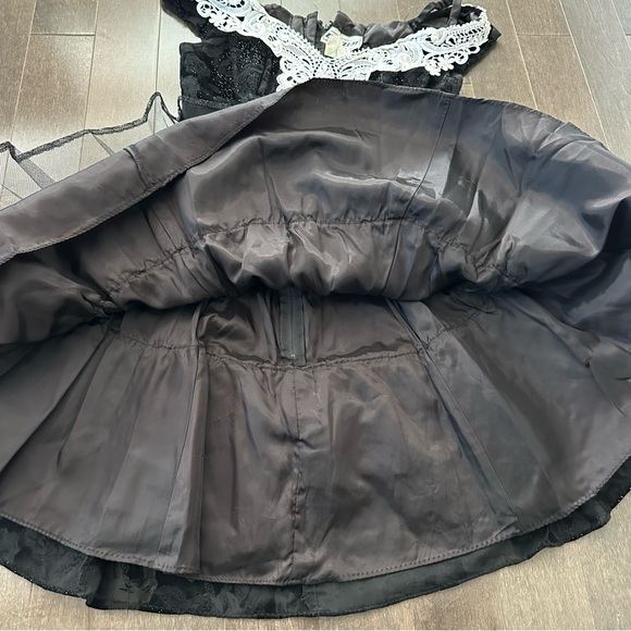 Vintage 90's Zum Zum Floral Velvet Burnout Dress Whimsigoth Lace Sparkle 5/6 - Picture 10 of 13